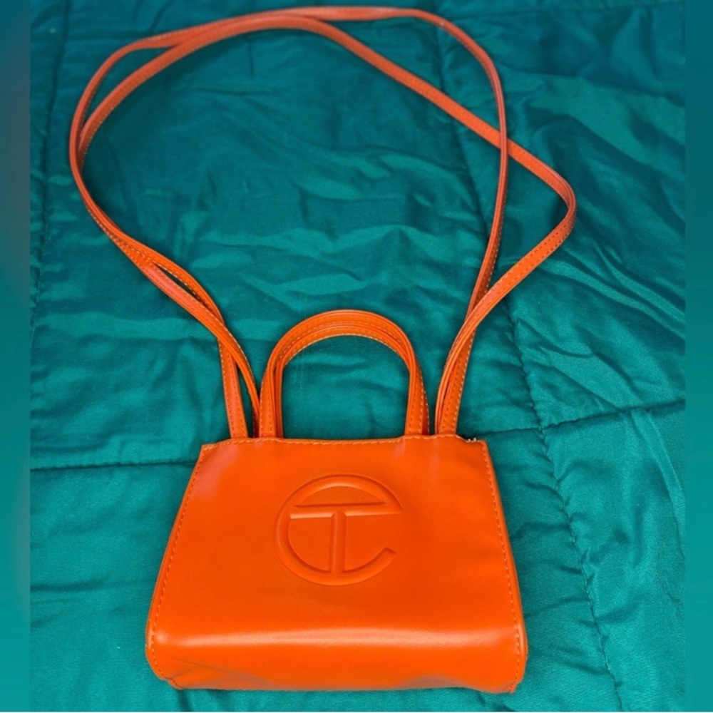 Orange Small telfar bag